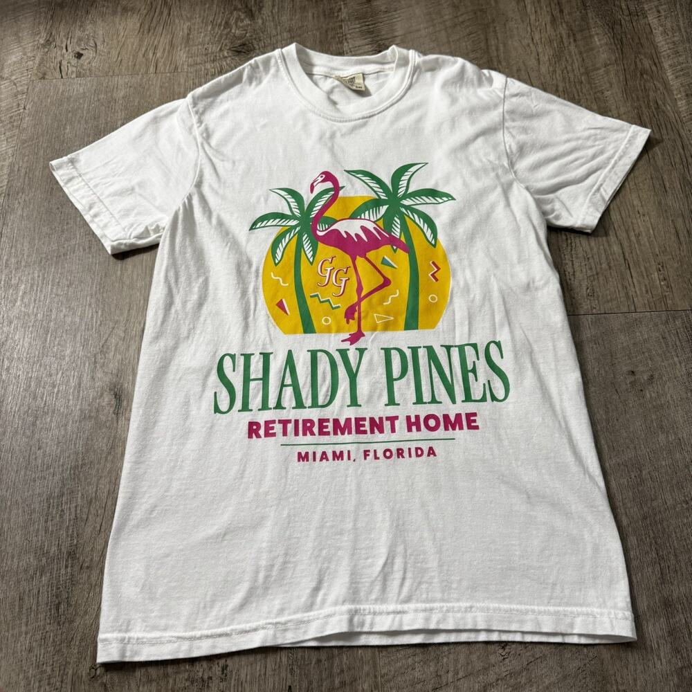 Comfort Colors Shady Pines Retirement Home Miami T Shirt Small Golden Girls